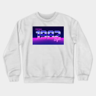 Original 1982 Style - 80s Neon Grid Nostalgia Crewneck Sweatshirt